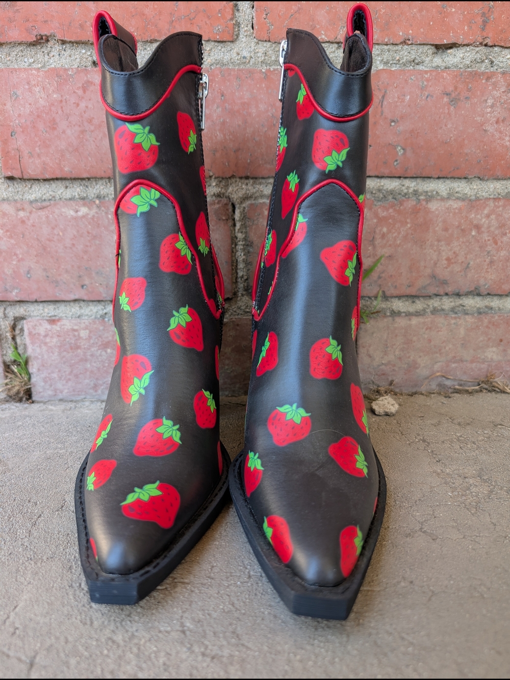 Dolls Kill X Strawberry Shortcake Cowboy Boots - Picture 3 of 3